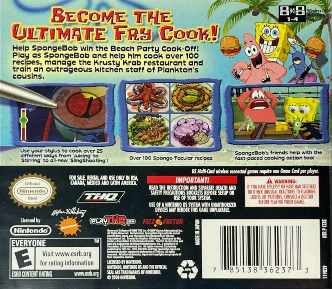 SpongeBob vs. The Big One: Beach Party Cook-Off - Nintendo DS
