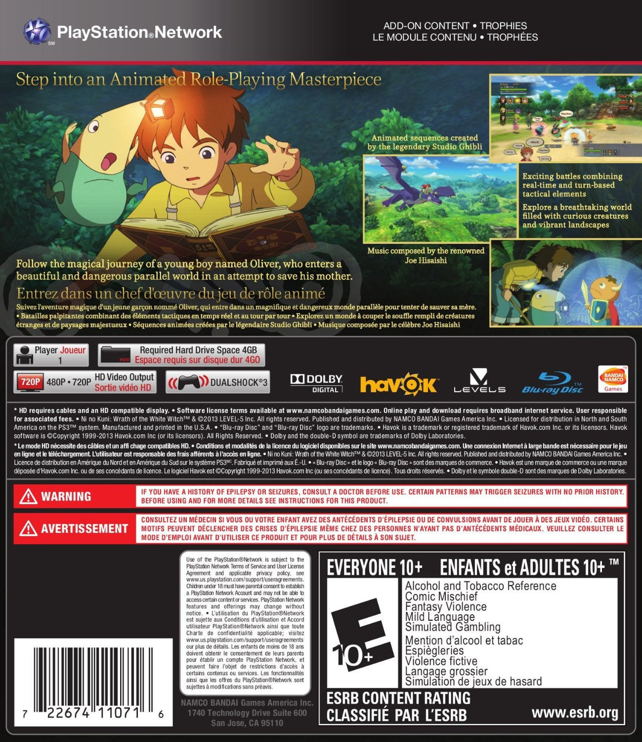 Ni No Kuni Ira de la Bruja Blanca - Playstation 3