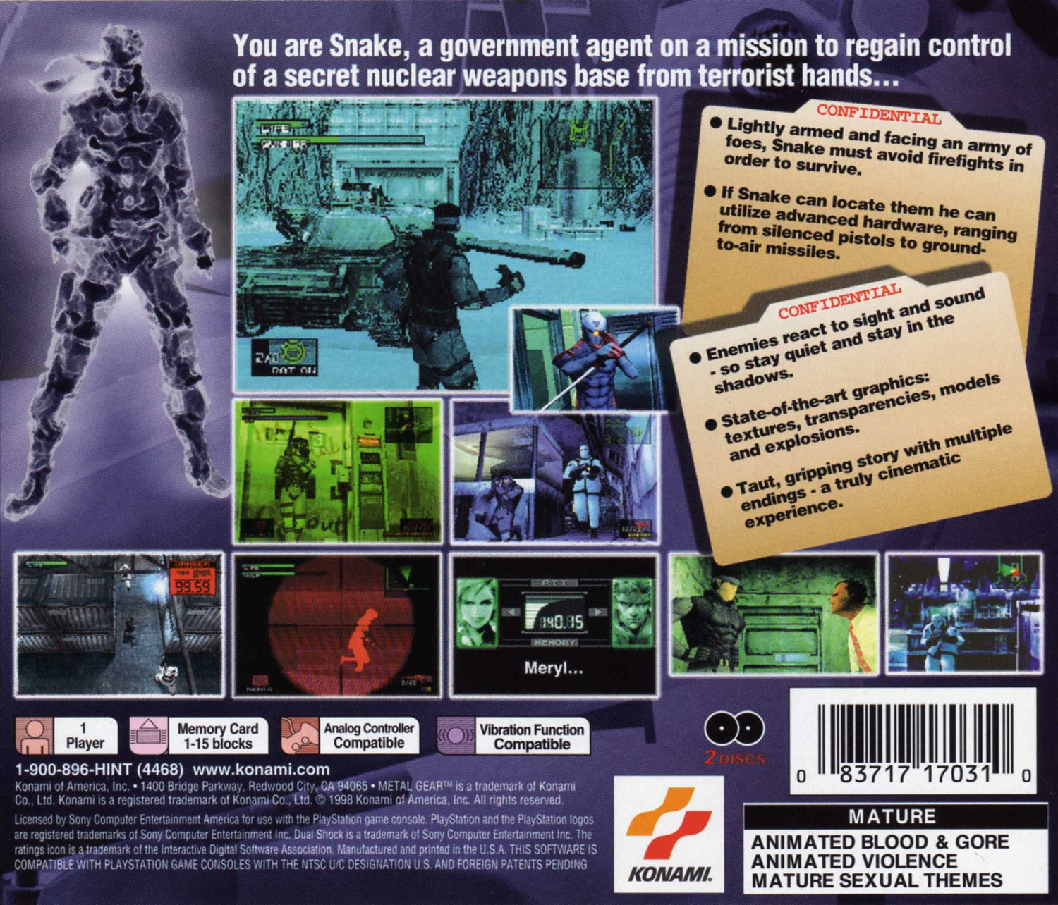 Metal Gear Solid [Greatest Hits] - Playstation