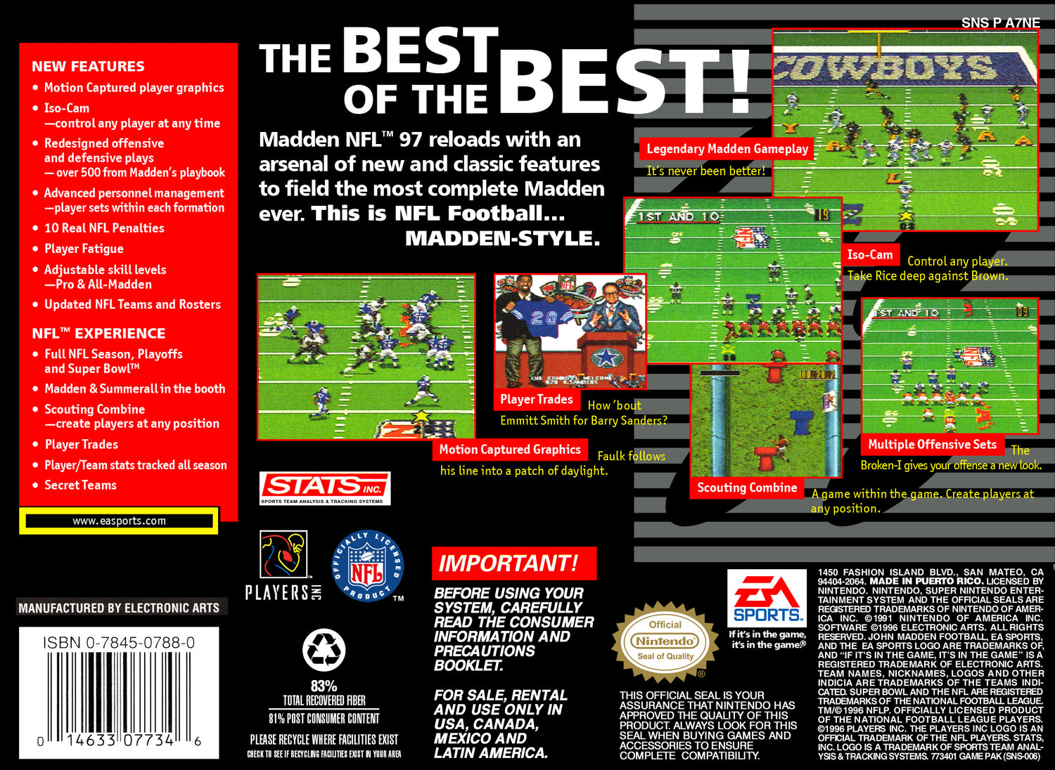 Madden 97 - Super Nintendo