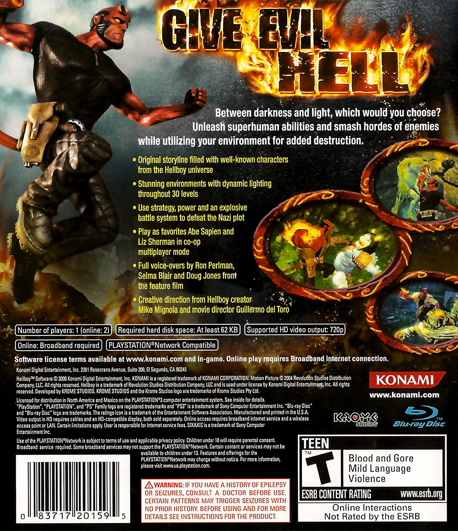 Hellboy Science of Evil - Playstation 3