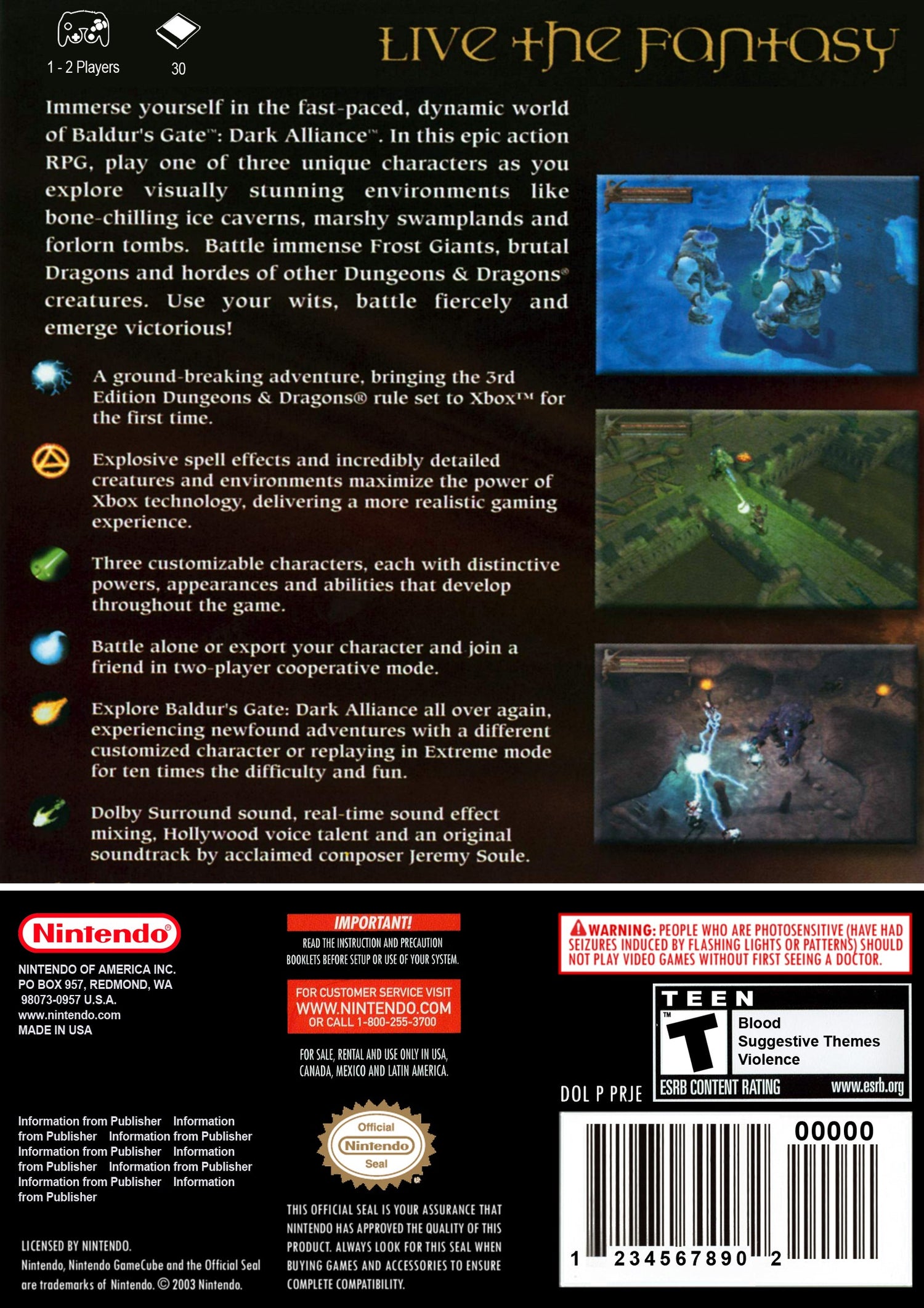Baldur's Gate Alianza Oscura - Gamecube