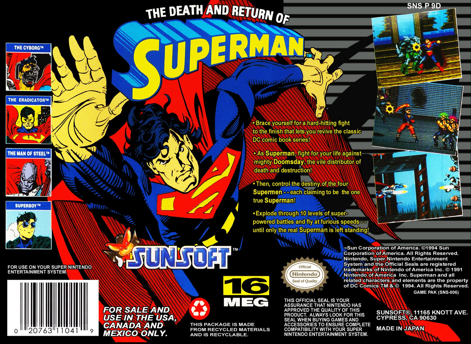 The Death and Return of Superman - Super Nintendo