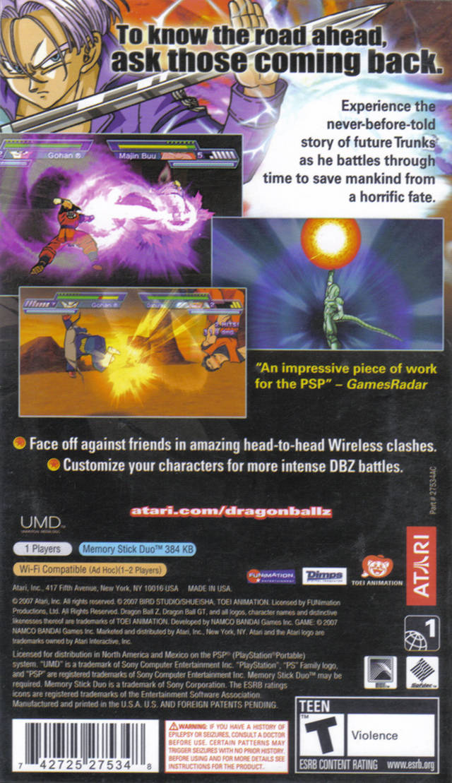 Dragon Ball Z Shin Budokai: Another Road - PSP
