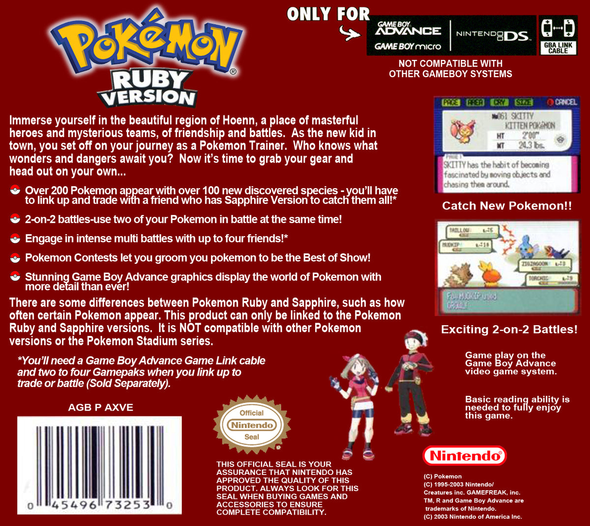 Pokemon Ruby - GameBoy Advance - Retro Island Gaming