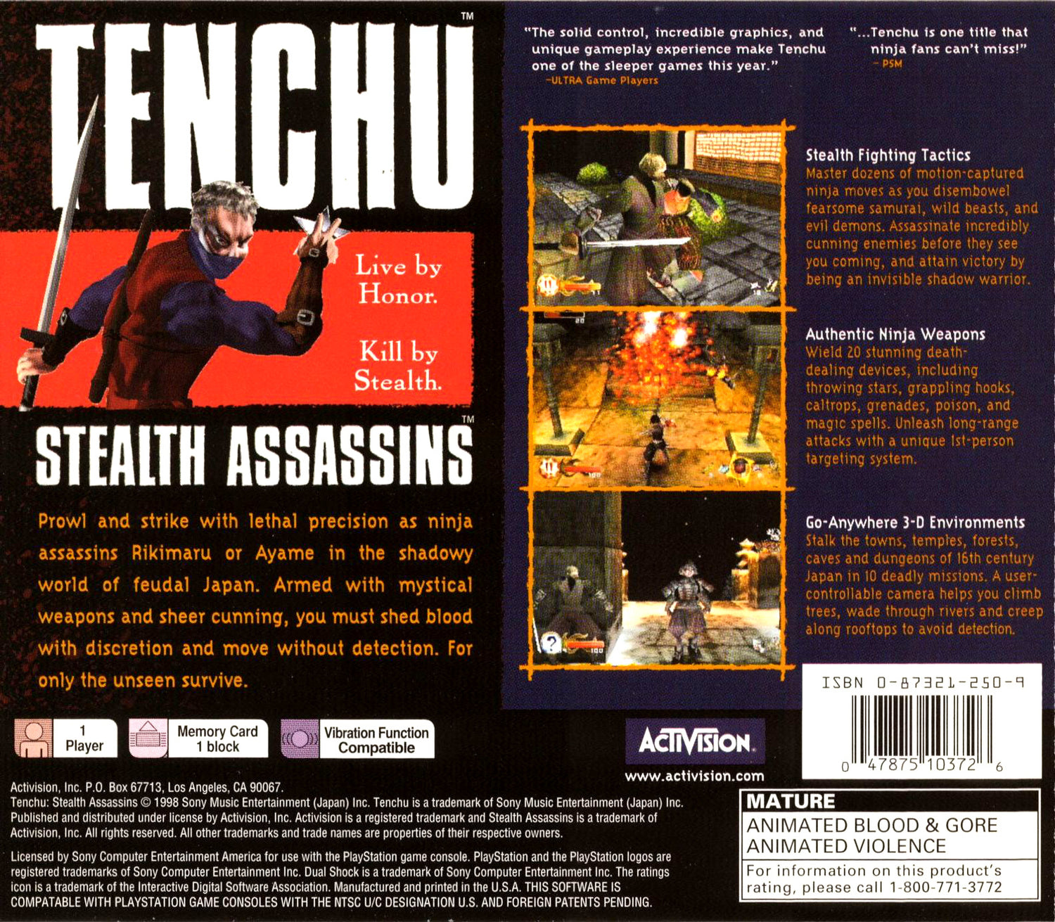 Tenchu: Stealth Assassins - Playstation