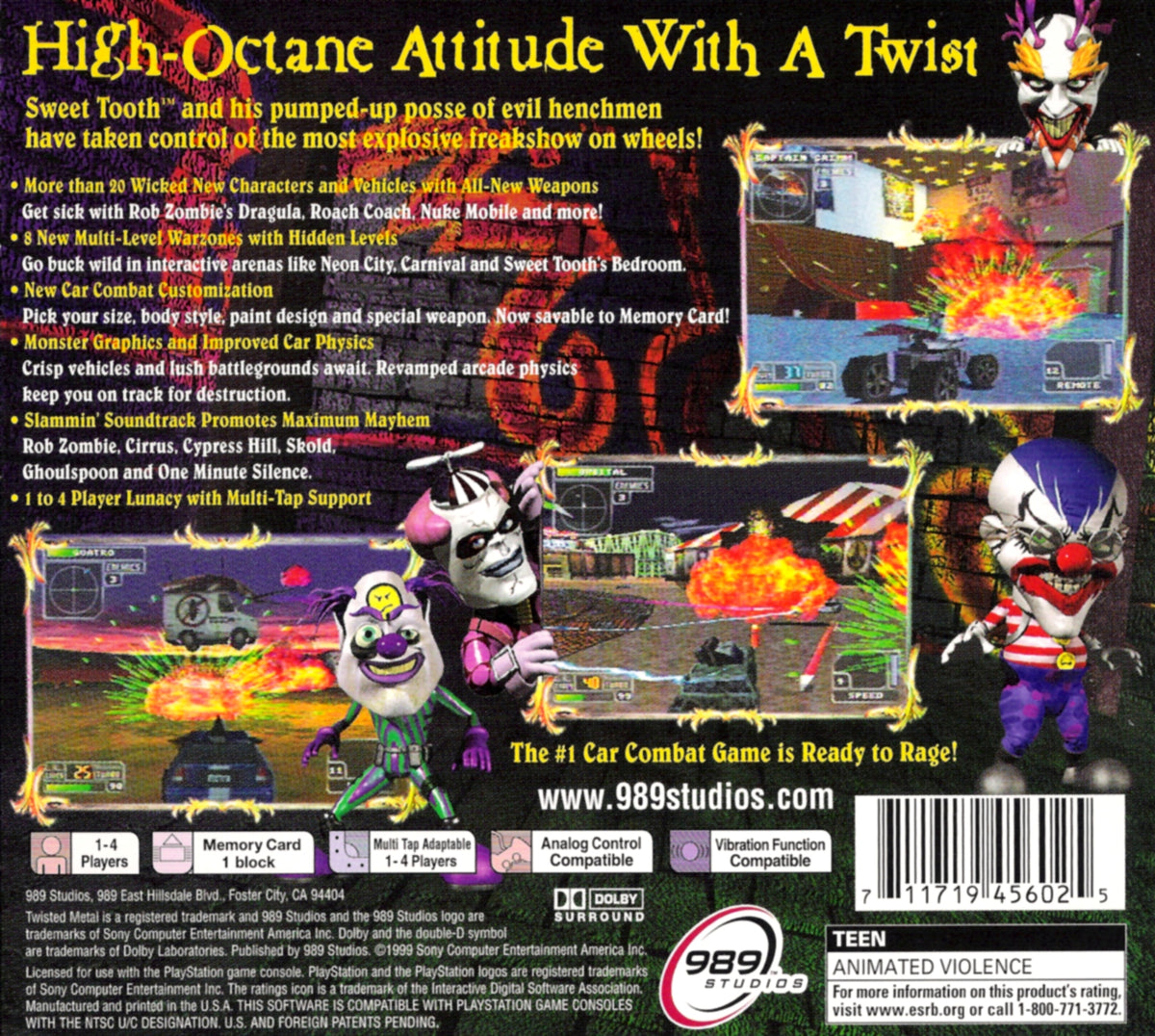 Twisted Metal 4 [Greatest Hits] - Playstation