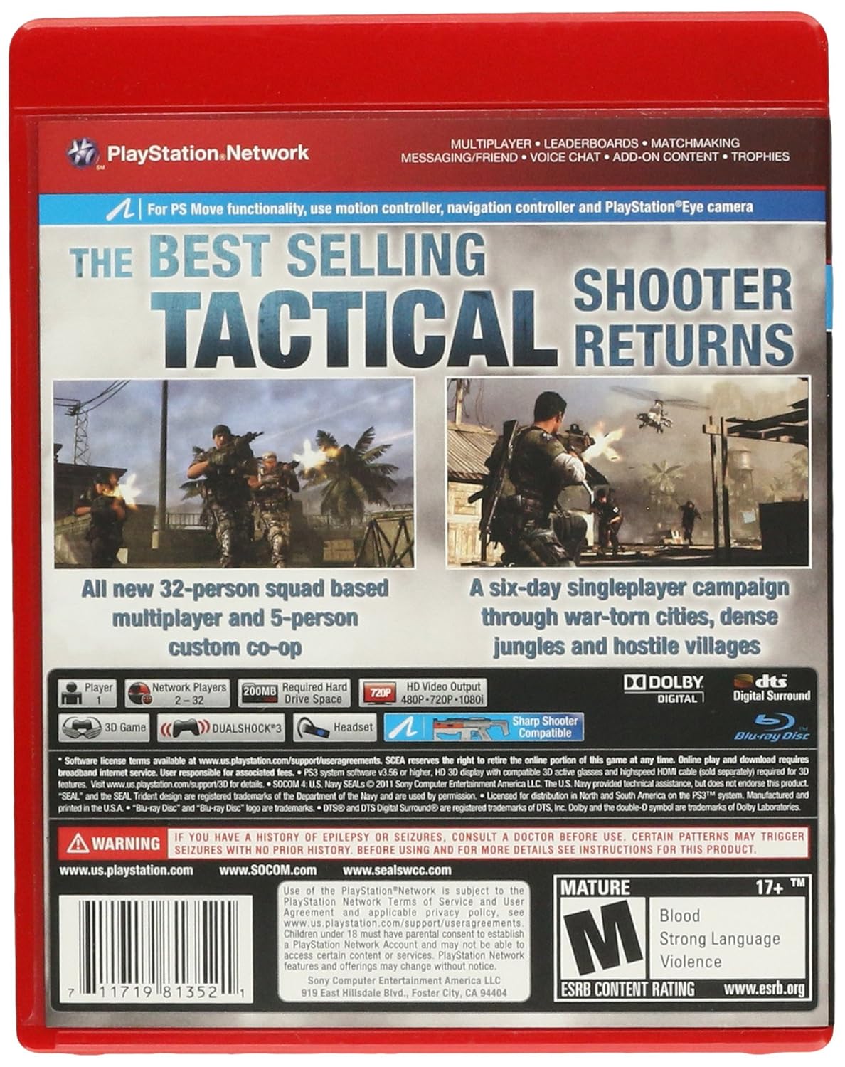 SOCOM 4: US Navy SEALs [Greatest Hits] - Playstation 3