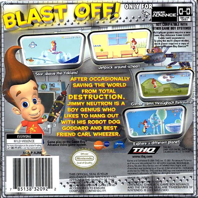 Jimmy Neutron Boy Genius - GameBoy Advance - Retro Island Gaming