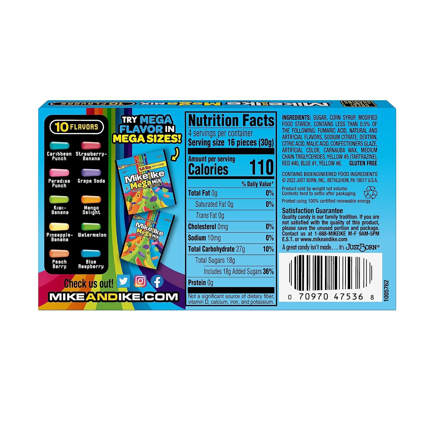Mike & Ike Mega Mix (4.25 Ounce Theater Box)