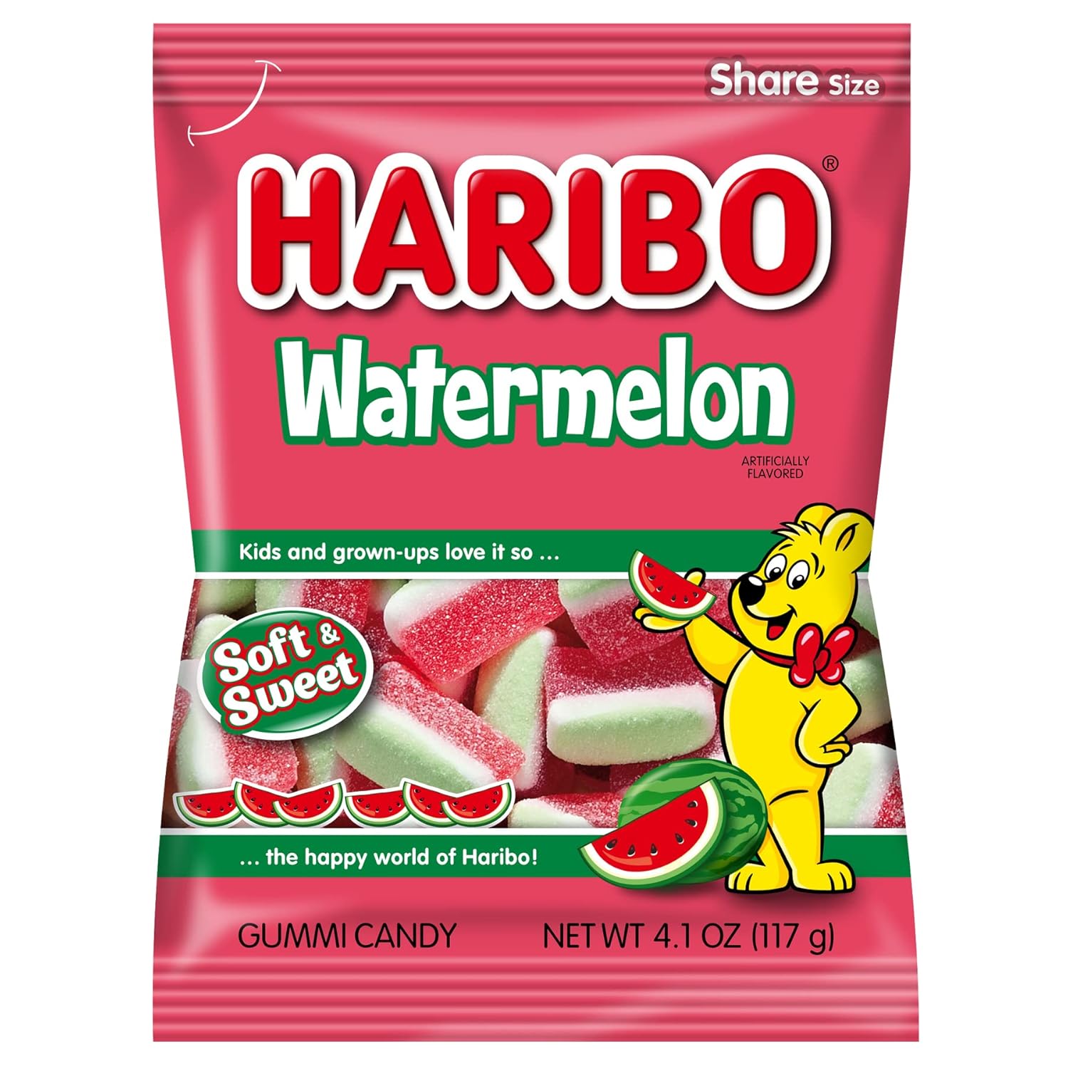 Haribo Watermelon Gummy Candy (4.1 Ounce Bag)