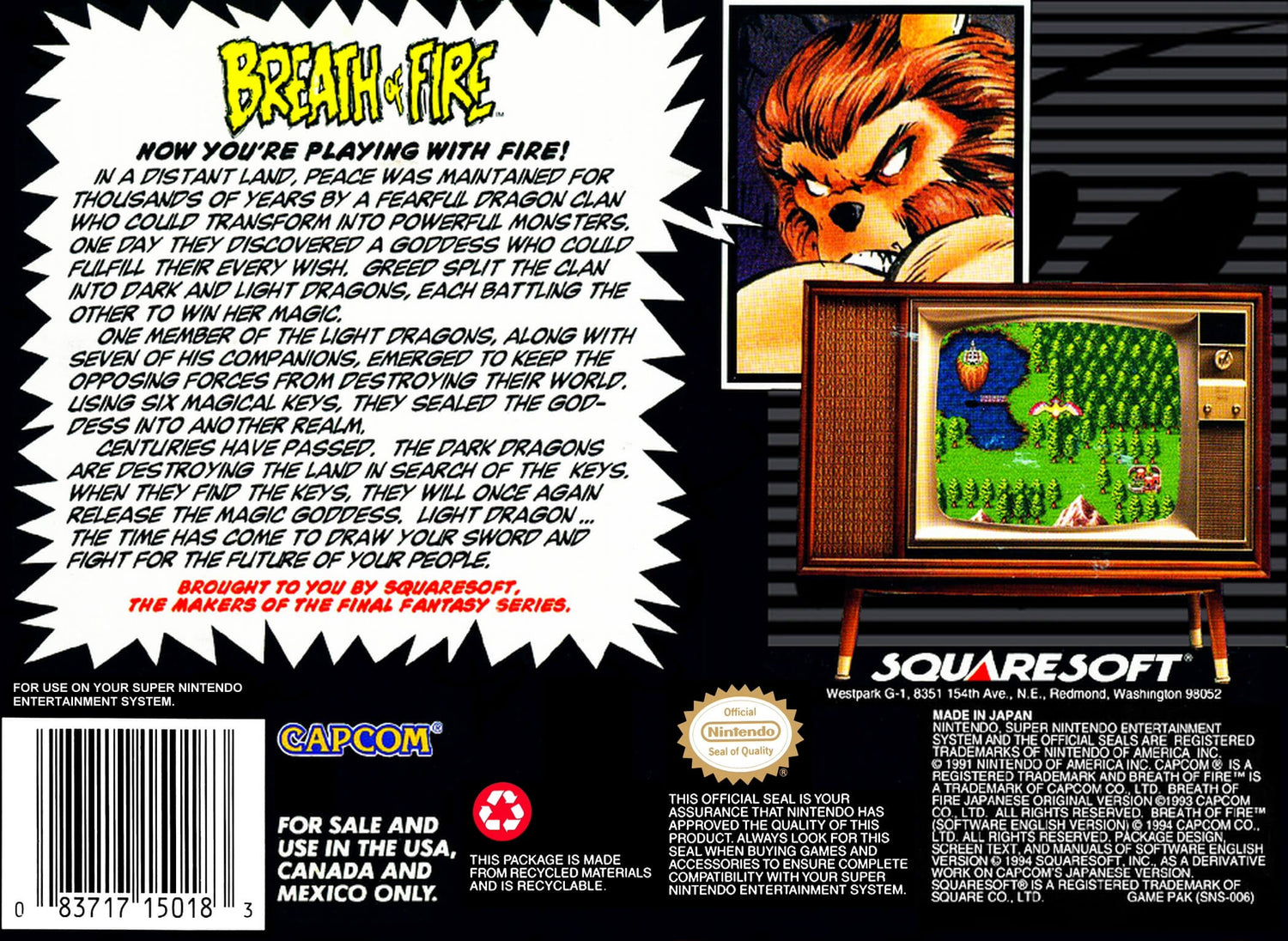 Breath of Fire - Super Nintendo