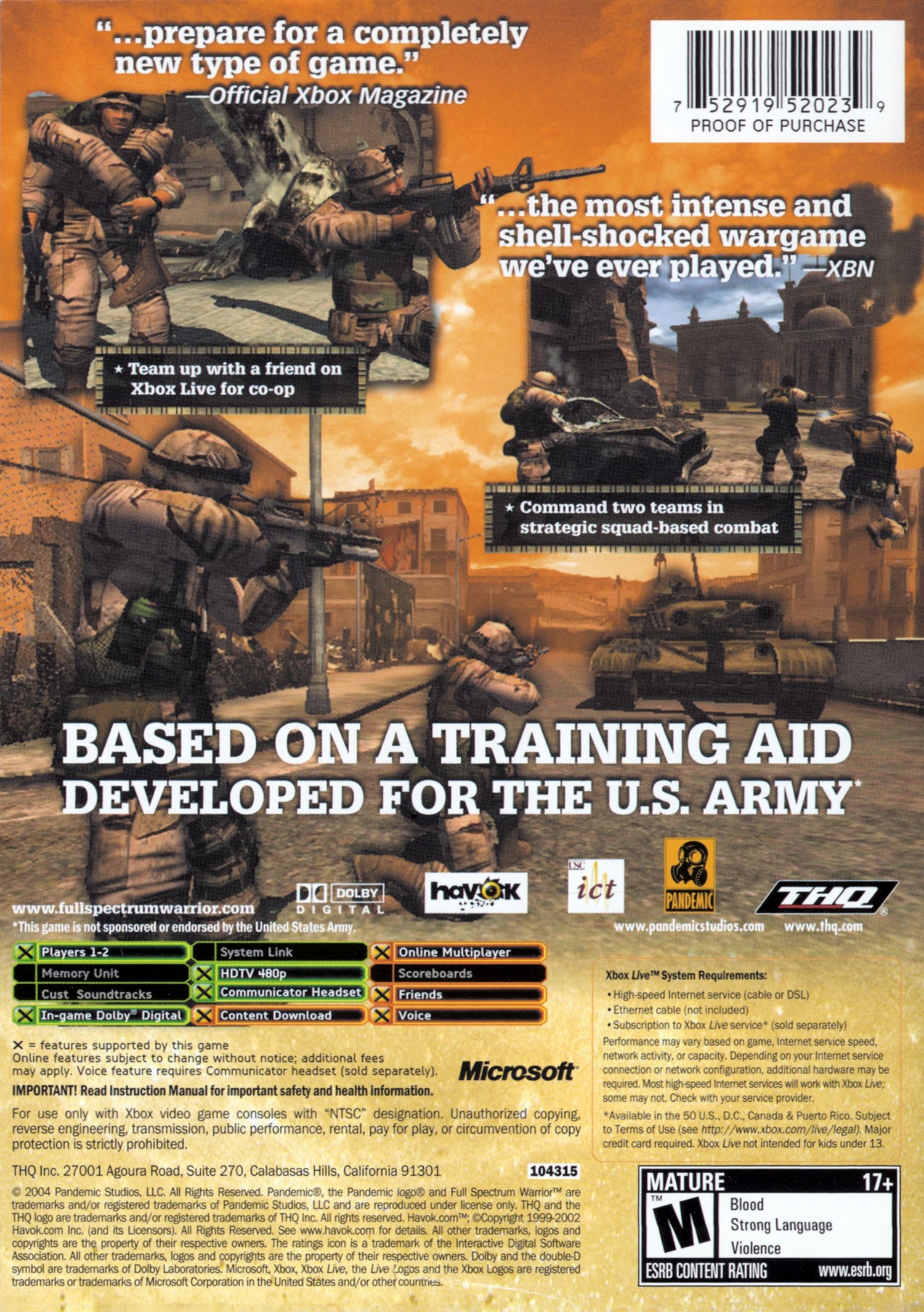 Guerrero de espectro completo - Xbox