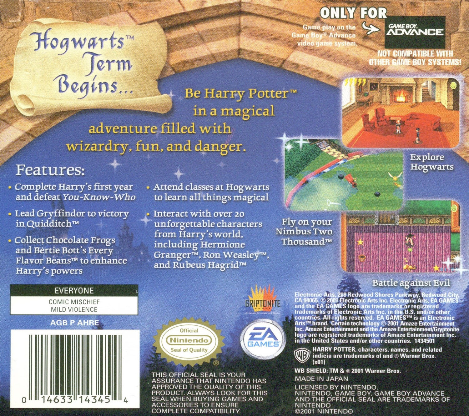 Harry Potter Sorcerers Stone - GameBoy Advance