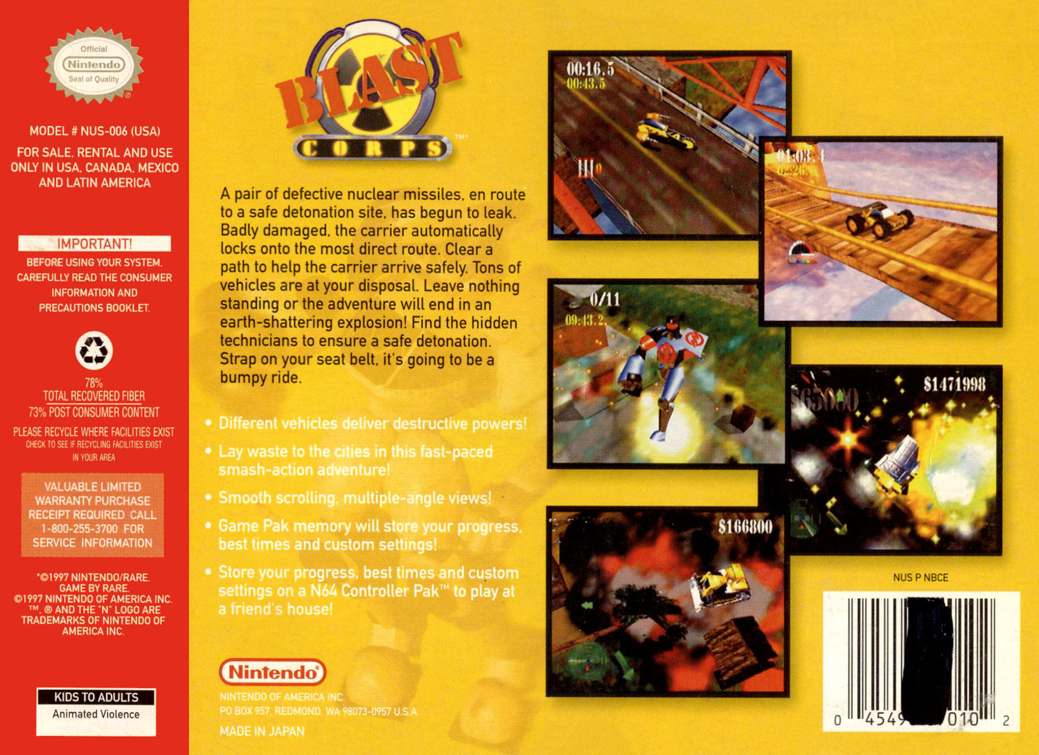 Blast Corps - Nintendo 64