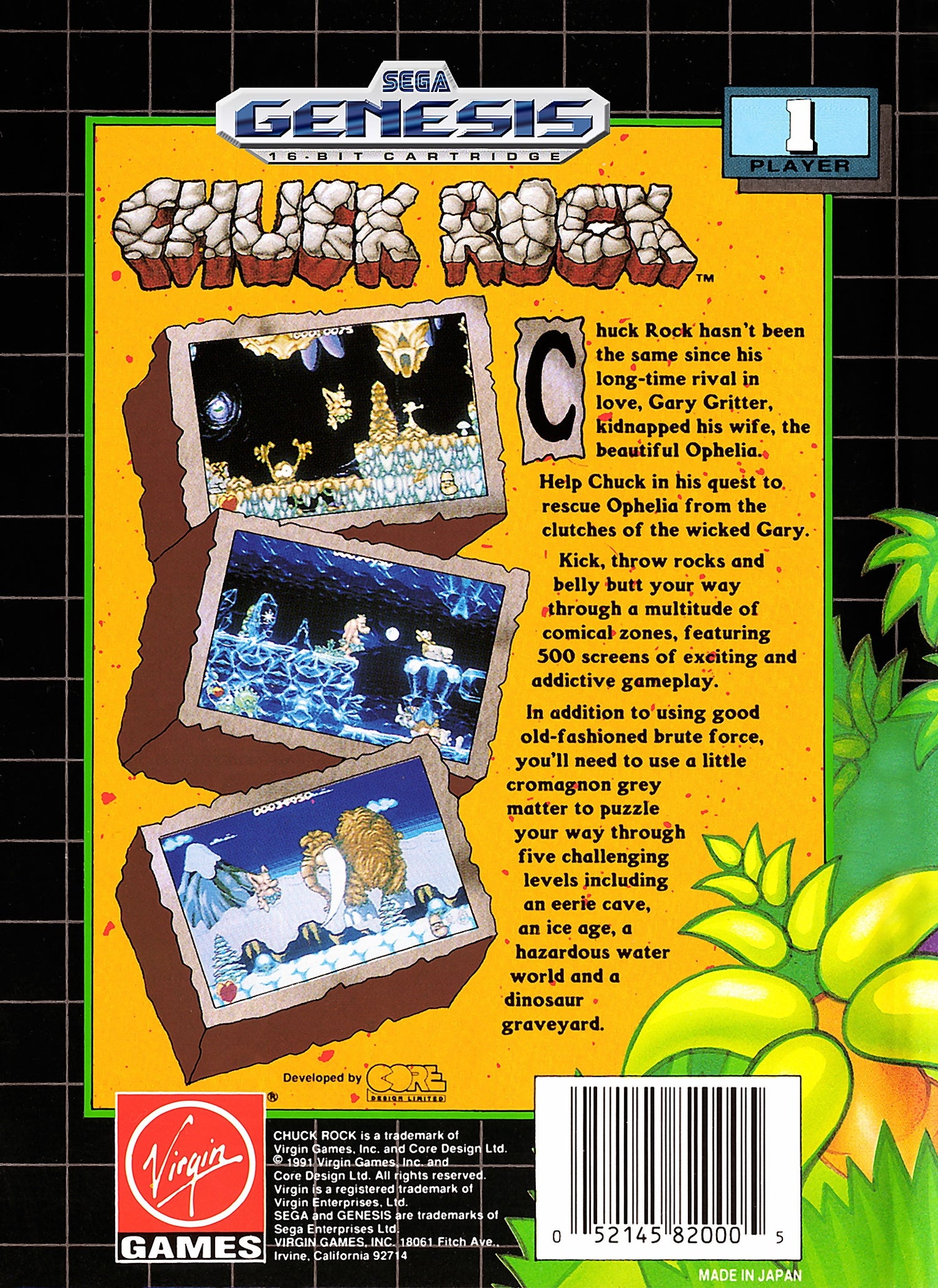 Chuck Rock - Sega Genesis