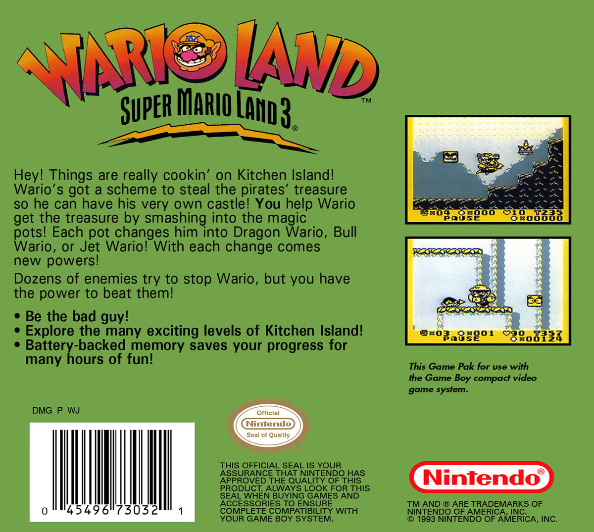 Wario Land Super Mario Land 3 [Player's Choice] - GameBoy - Retro Island Gaming