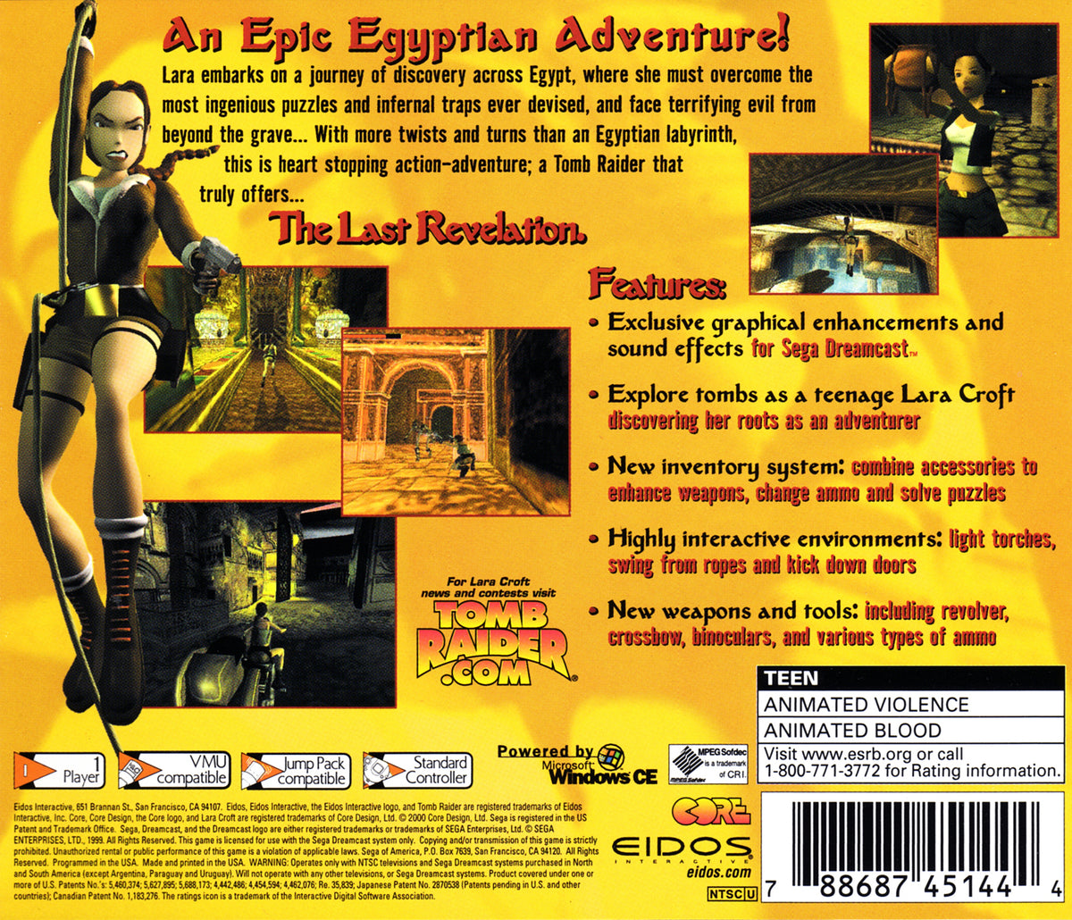 Tomb Raider Last Revelation - Sega Dreamcast