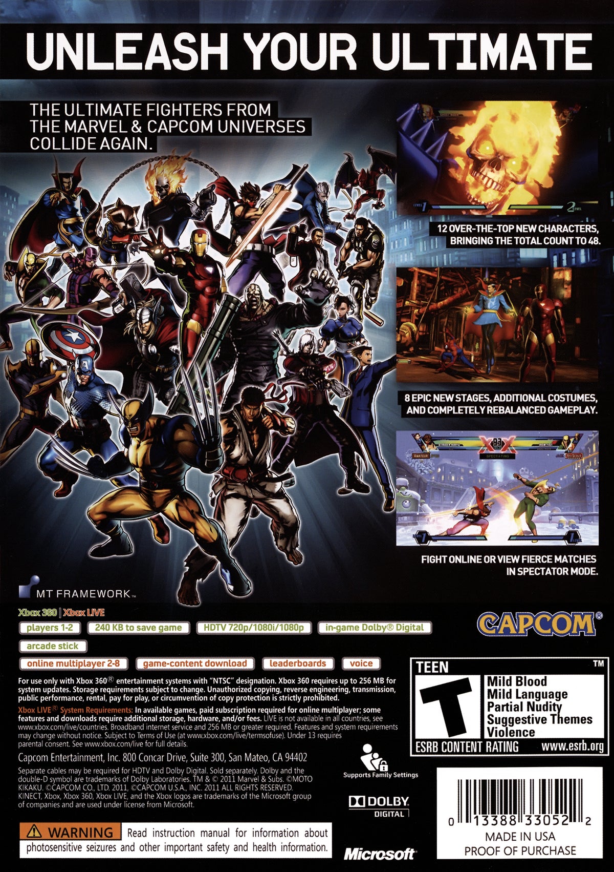 Ultimate Marvel vs Capcom 3 - Xbox 360