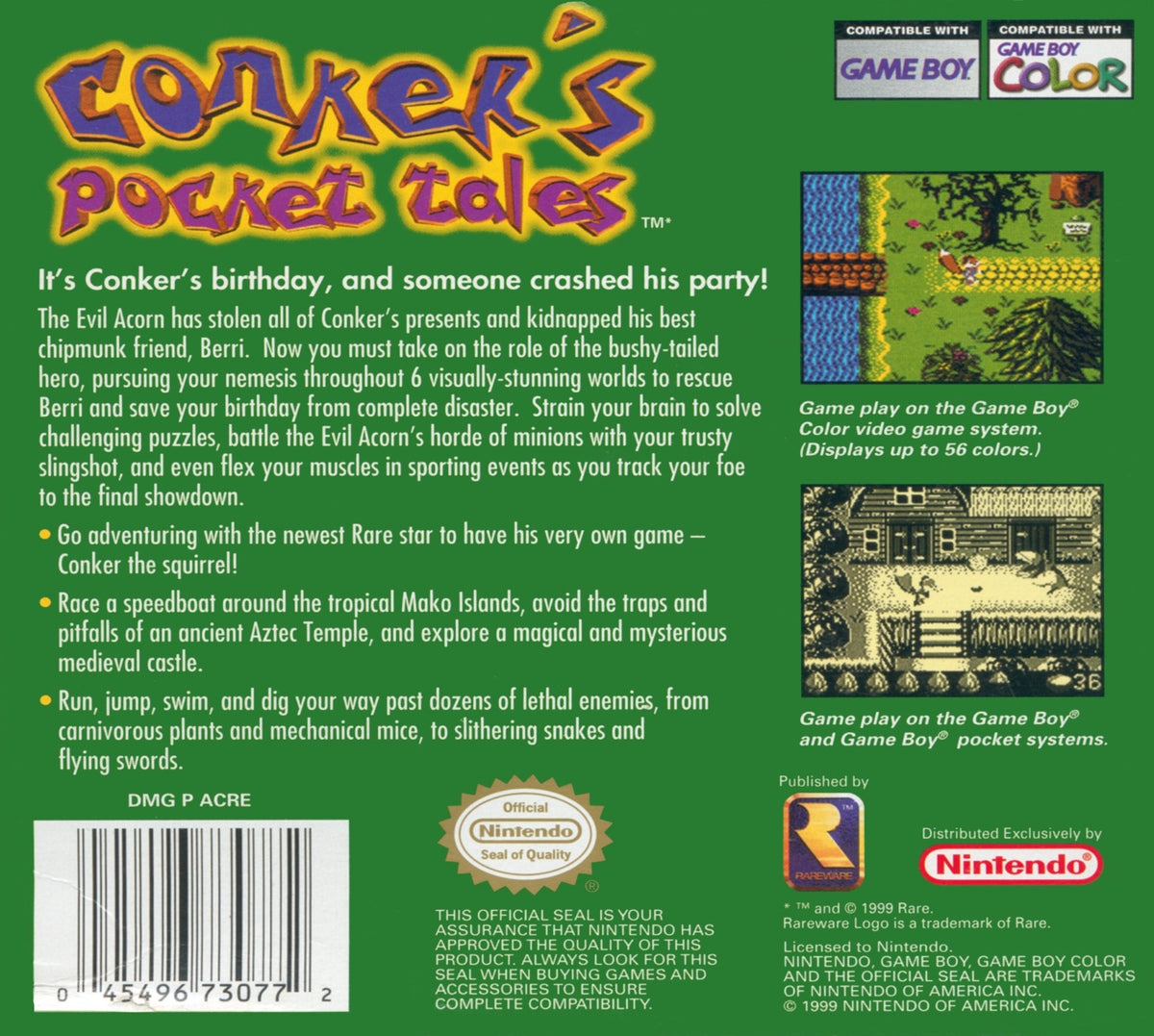 Conker's Pocket Tales - GameBoy Color - Retro Island Gaming