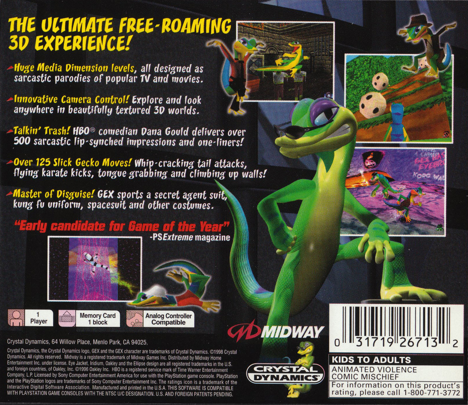 Gex Enter the Gecko - Playstation