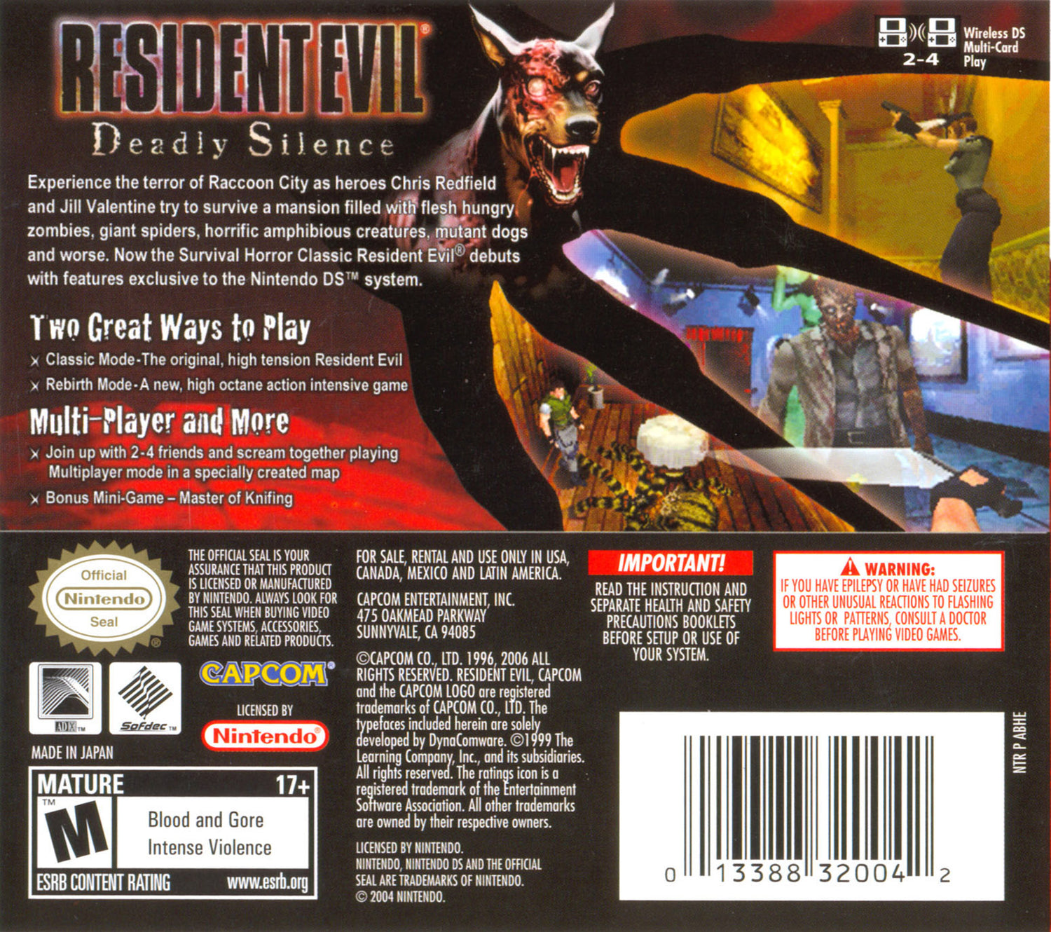 Resident Evil Deadly Silence - Nintendo DS