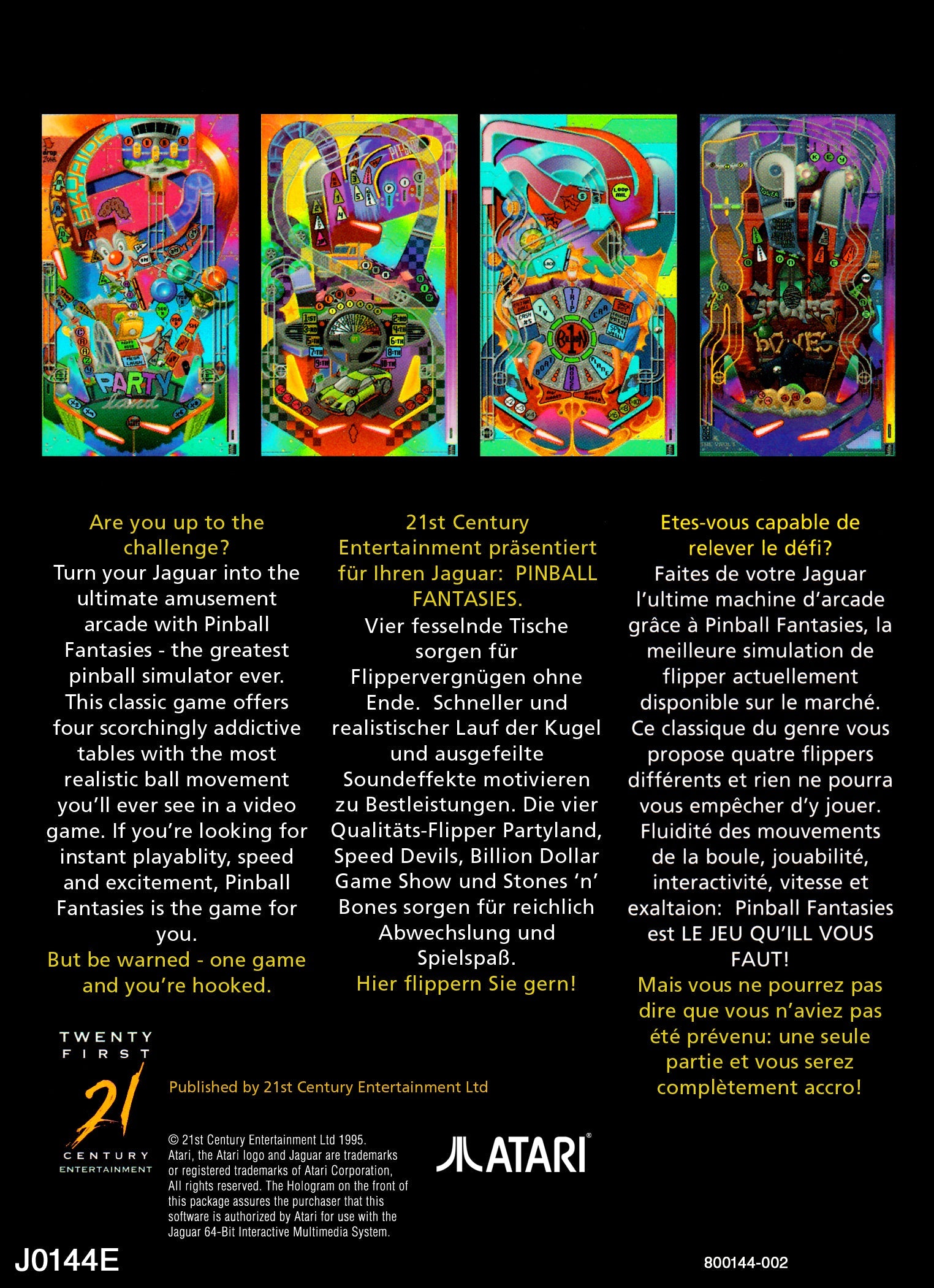 Pinball Fantasies - Jaguar - Retro Island Gaming