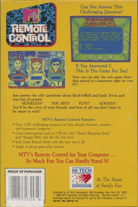 MTV Remote Control - NES