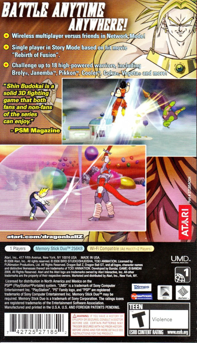 Dragon Ball Z Shin Budokai - PSP