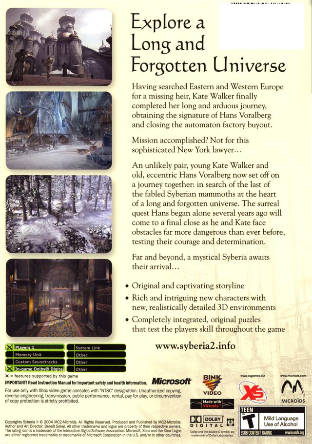 Syberia II - Xbox