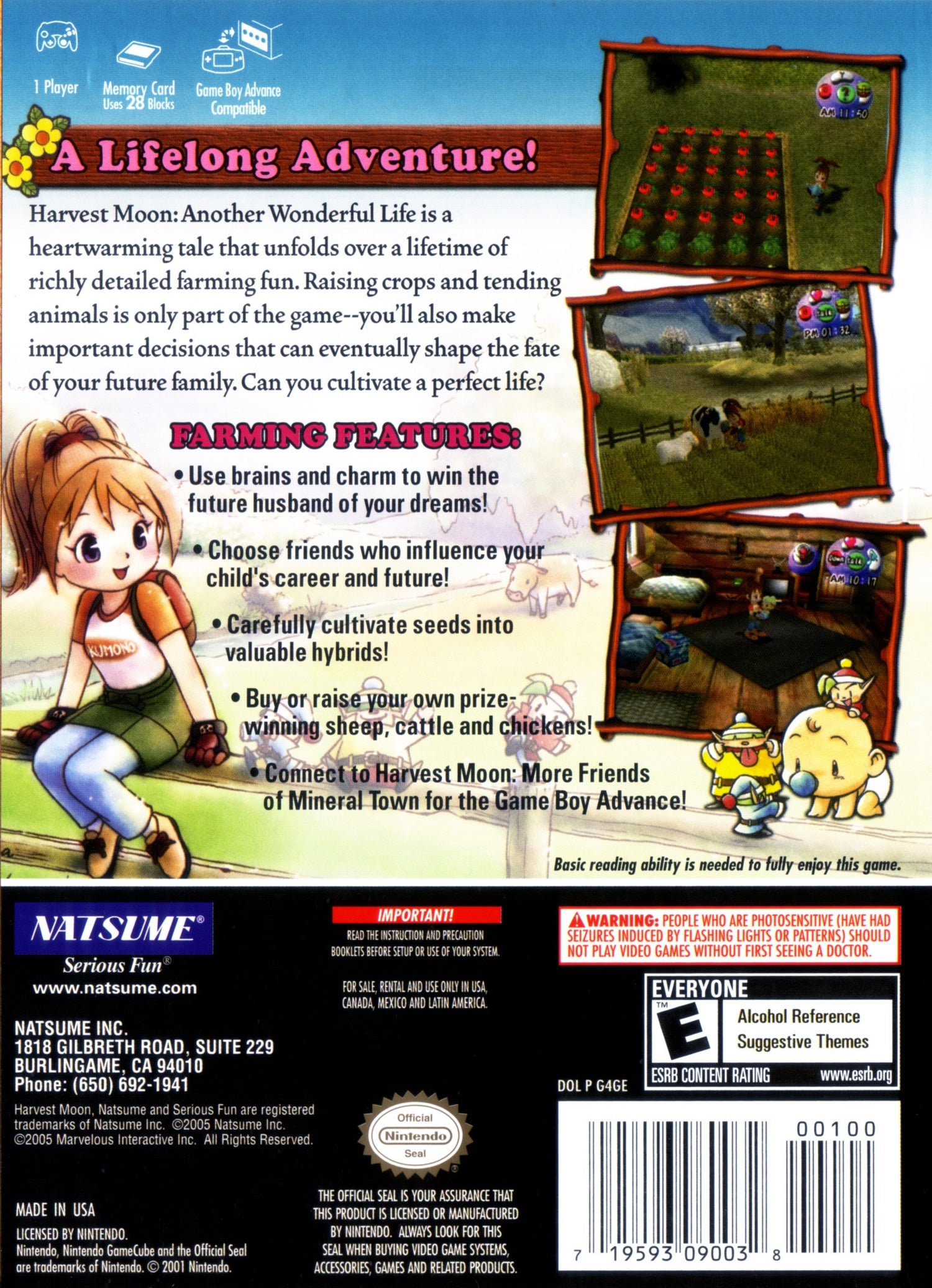 Harvest Moon Another Wonderful Life - Gamecube