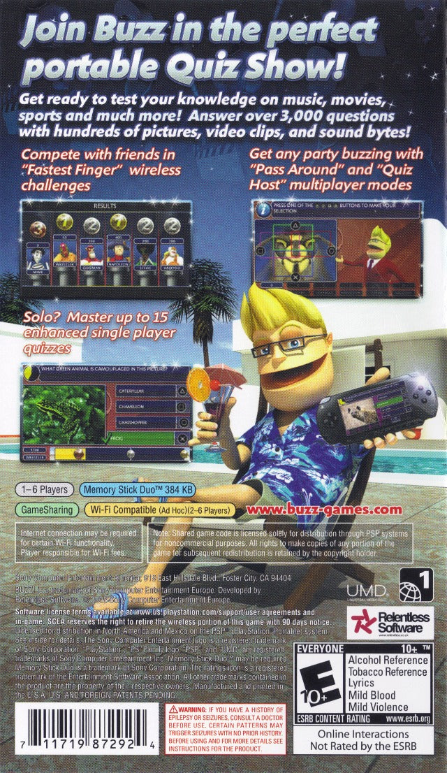 Buzz! Master Quiz - PSP