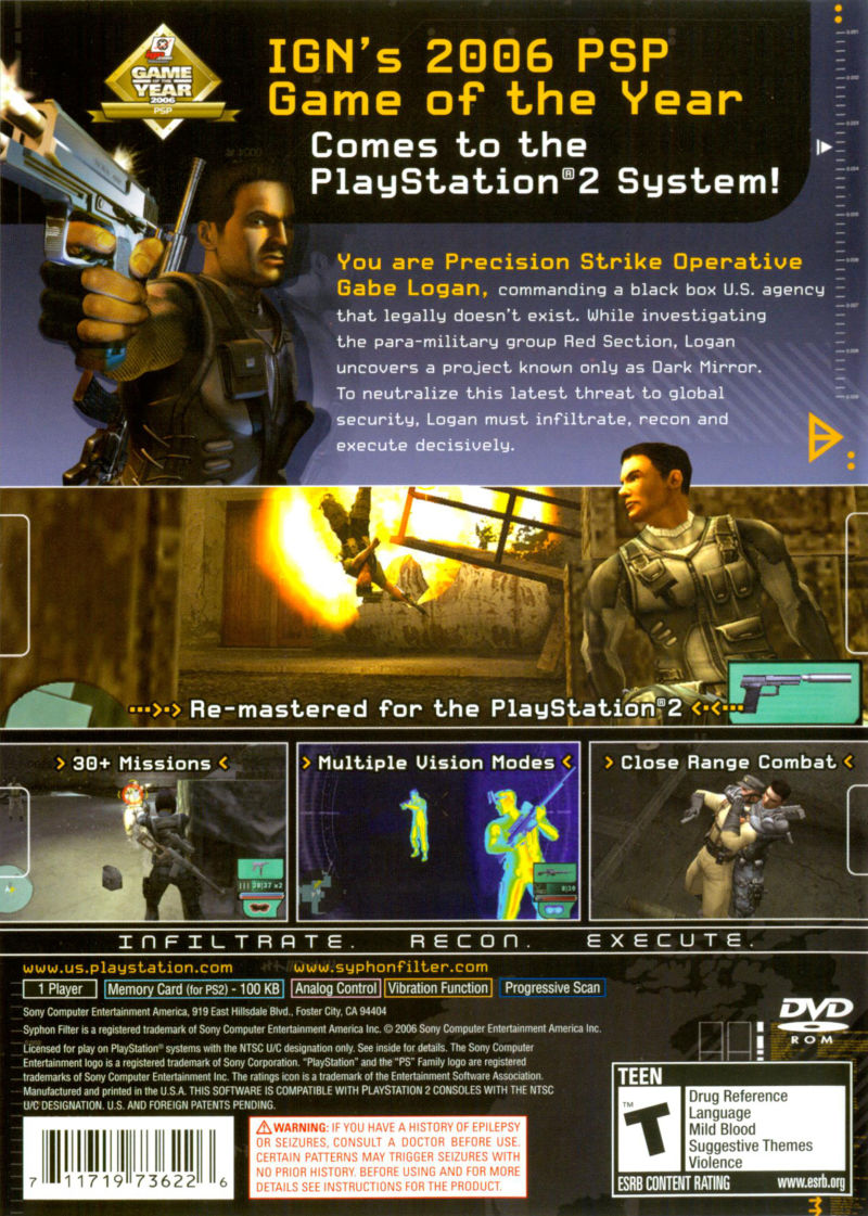 Syphon Filter Dark Mirror - Playstation 2