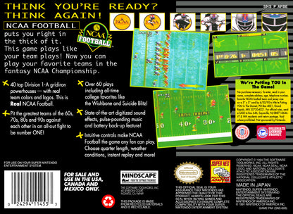 NCAA Football - Super Nintendo - Retro Island Gaming