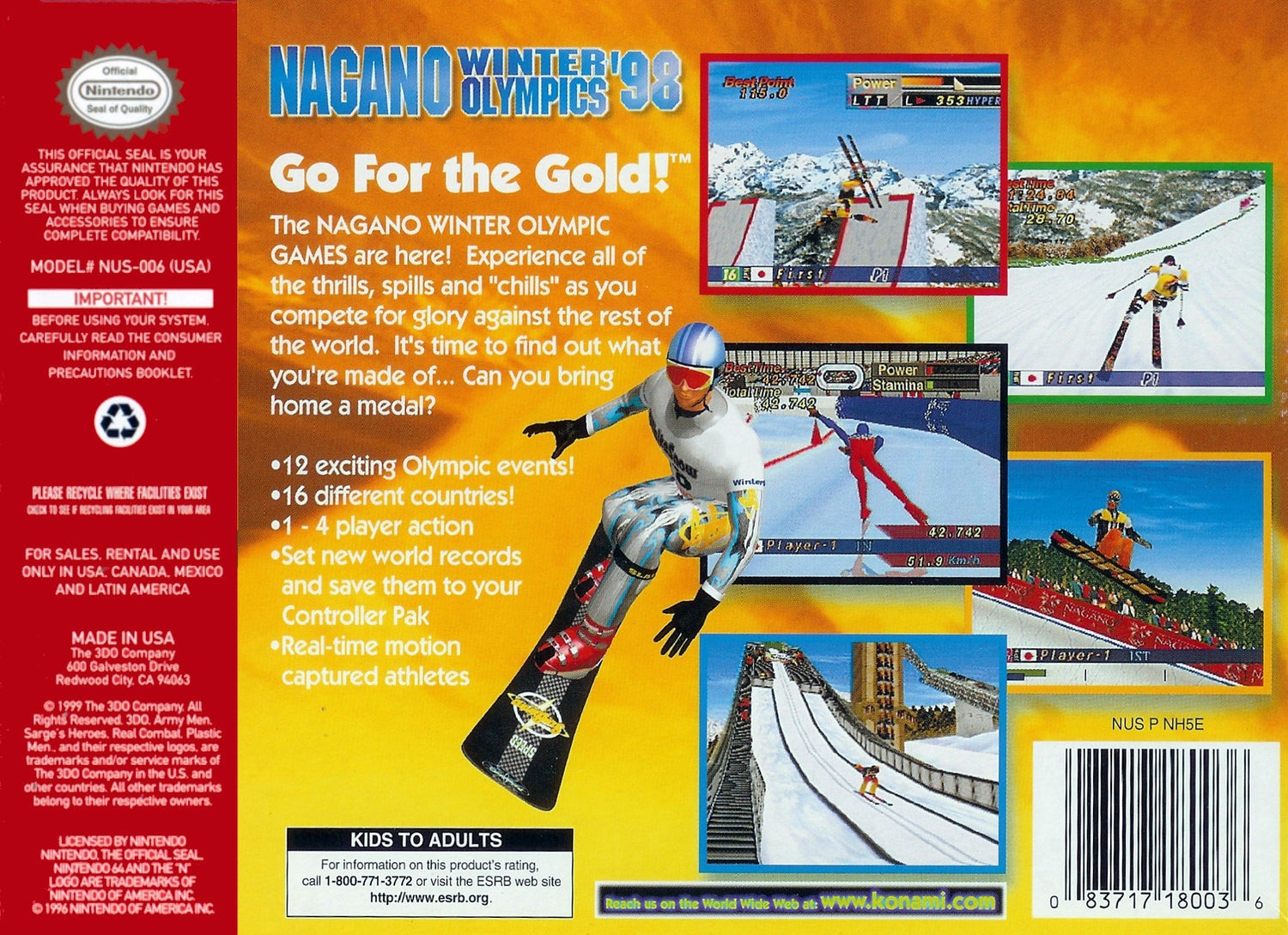 Nagano Winter Olympics '98 - Nintendo 64 - Retro Island Gaming
