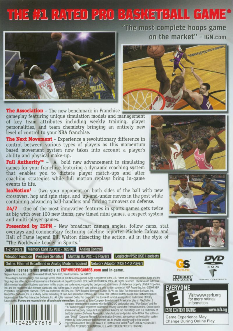 ESPN NBA 2K5 - Playstation 2