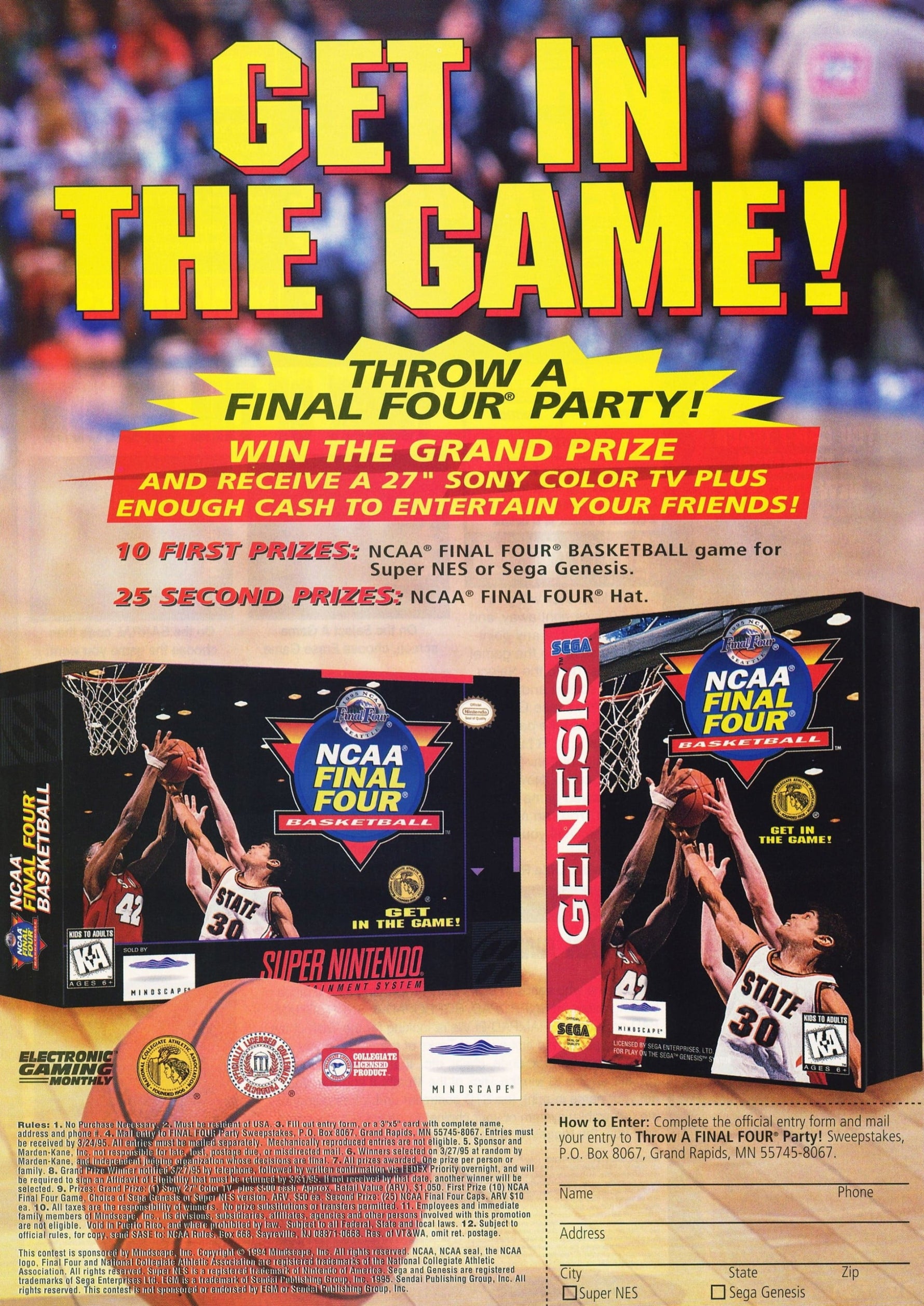 NCAA Final Four Basketball - Super Nintendo - Retro Island Gaming