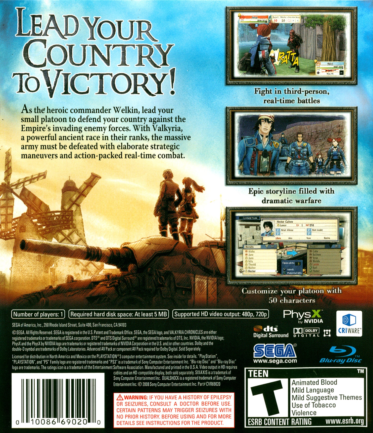 Valkyria Chronicles - Playstation 3