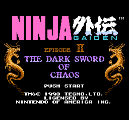 Ninja Gaiden II The Dark Sword of Chaos - NES