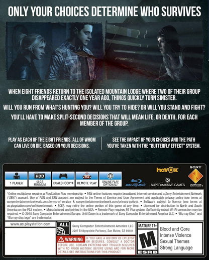 Until Dawn - Playstation 4 - Retro Island Gaming