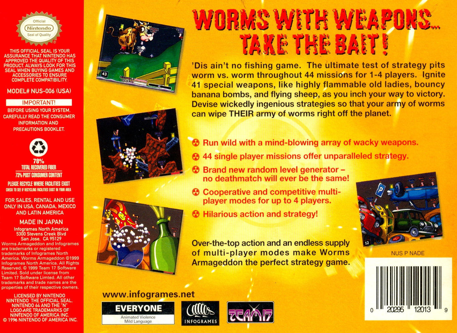 Worms Armageddon - Nintendo 64