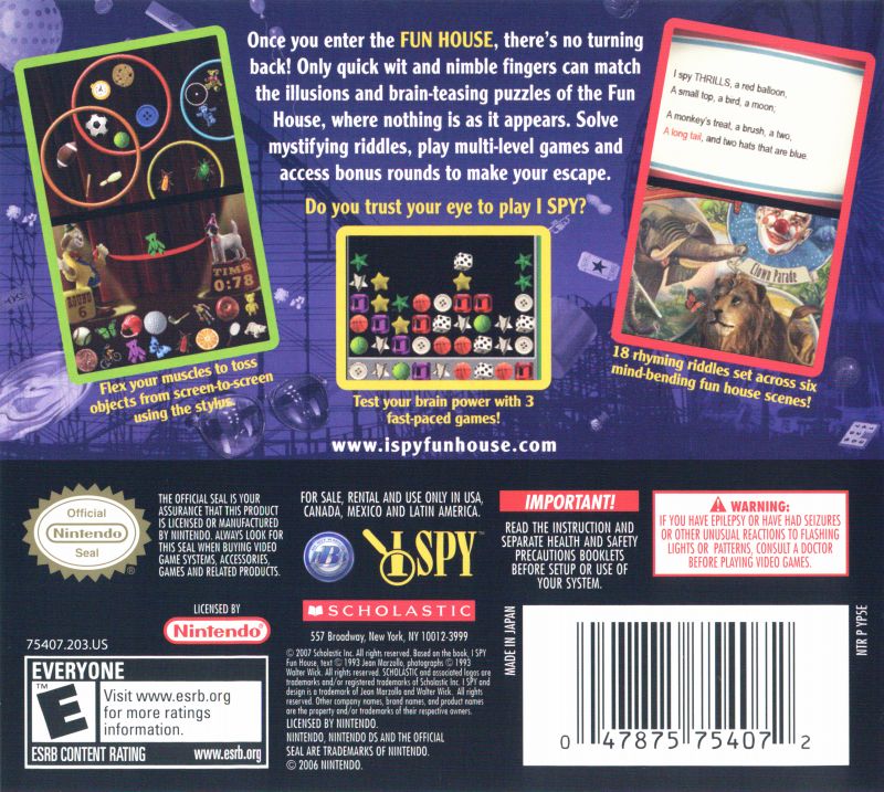 I Spy Funhouse - Nintendo DS