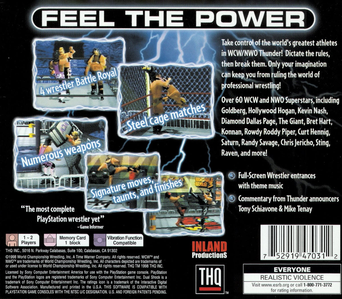 WCW nWo Thunder - Playstation - Retro Island Gaming