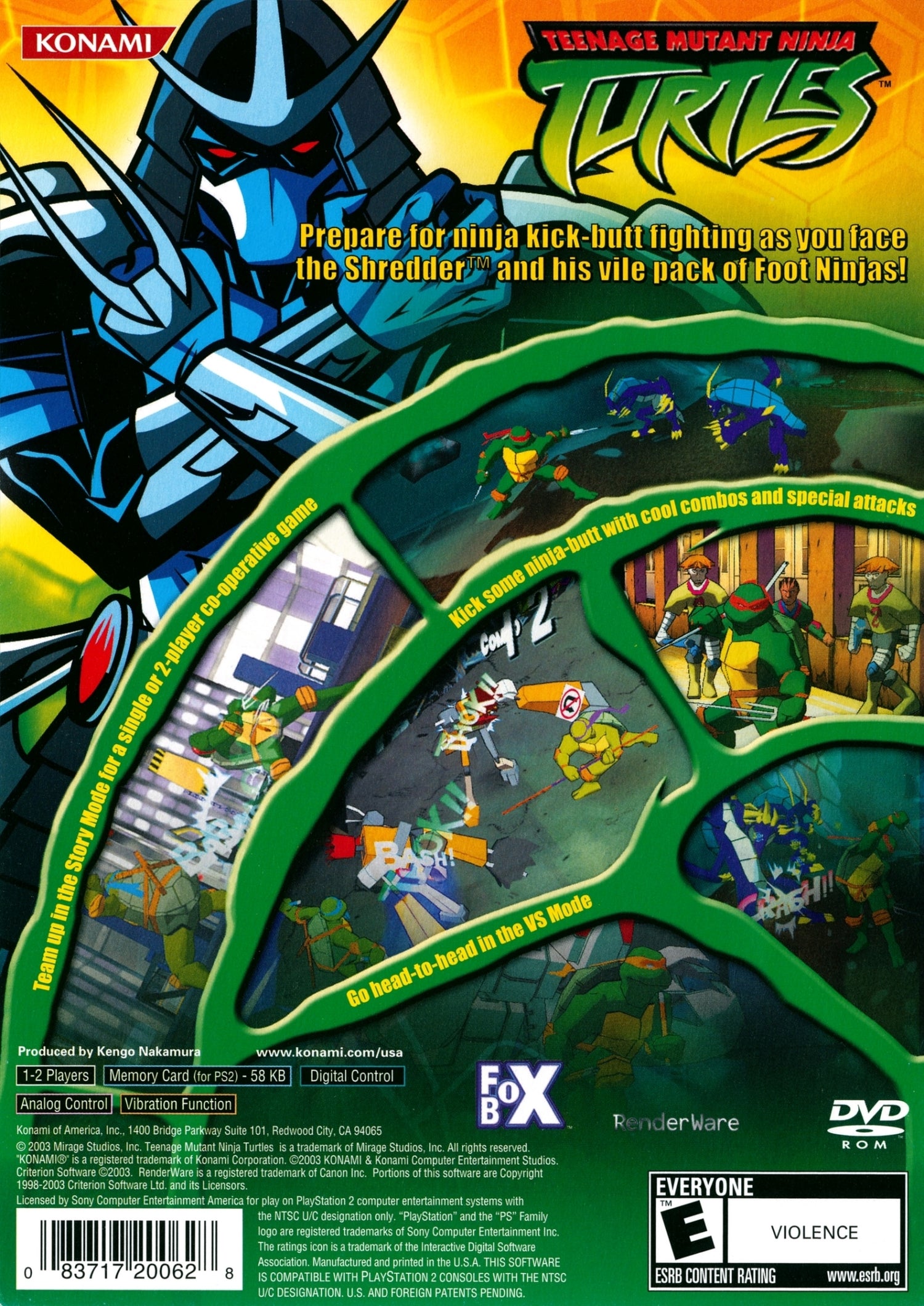 Teenage Mutant Ninja Turtles - Playstation 2