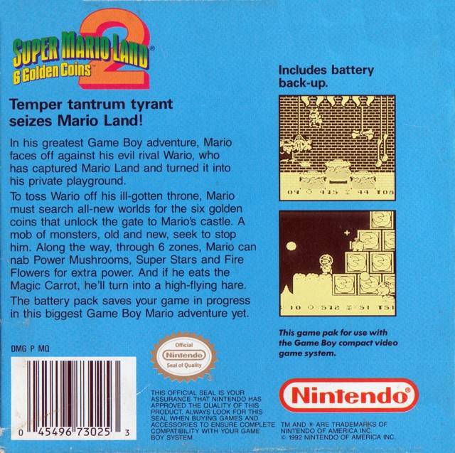 Super Mario Land 2 [Player's Choice] - GameBoy