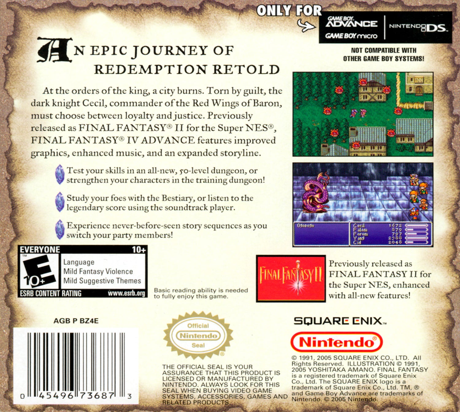 Final Fantasy IV Advance - GameBoy Advance