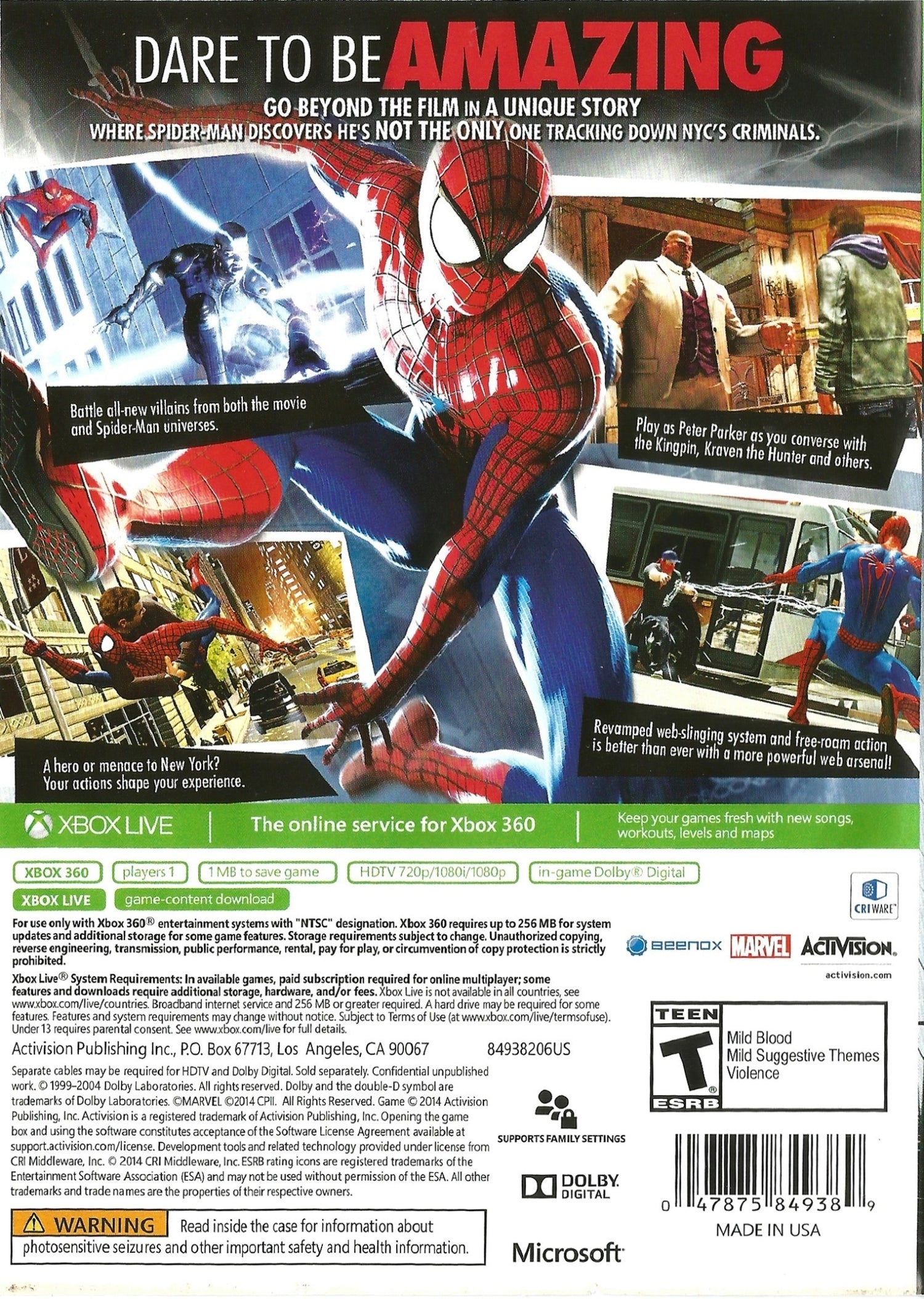 Amazing Spiderman 2 - Xbox 360