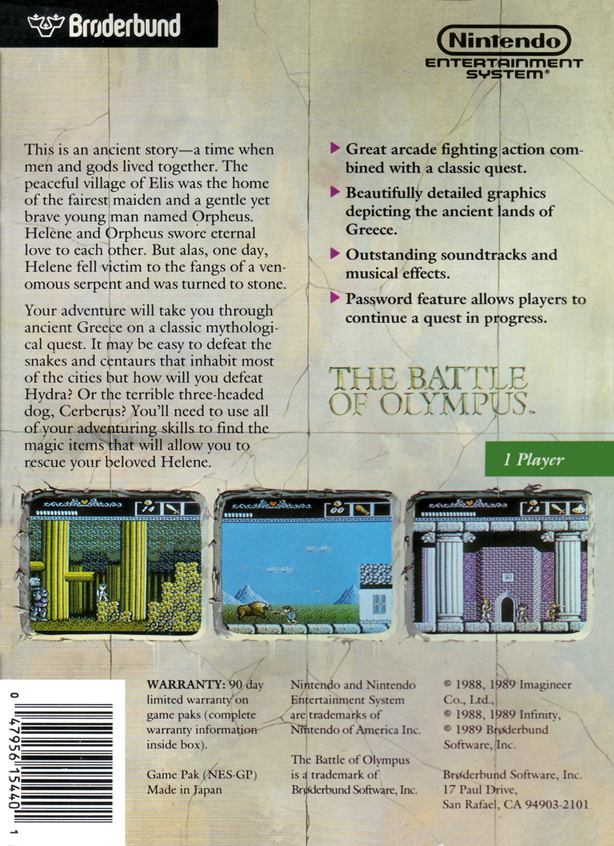 Battle of Olympus - NES