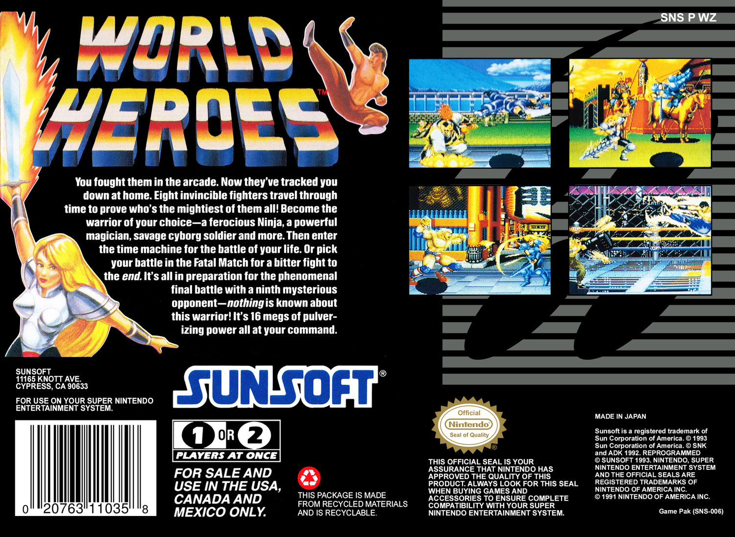 World Heroes - Super Nintendo