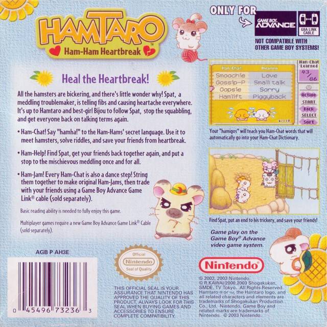 Hamtaro Ham Ham Heartbreak - GameBoy Advance